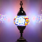 Turkish Moroccan Mosaic Glass Lamp Multicolor Flower