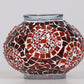 Turkish Moroccan Mosaic Glass Lamp Red Separated Circles