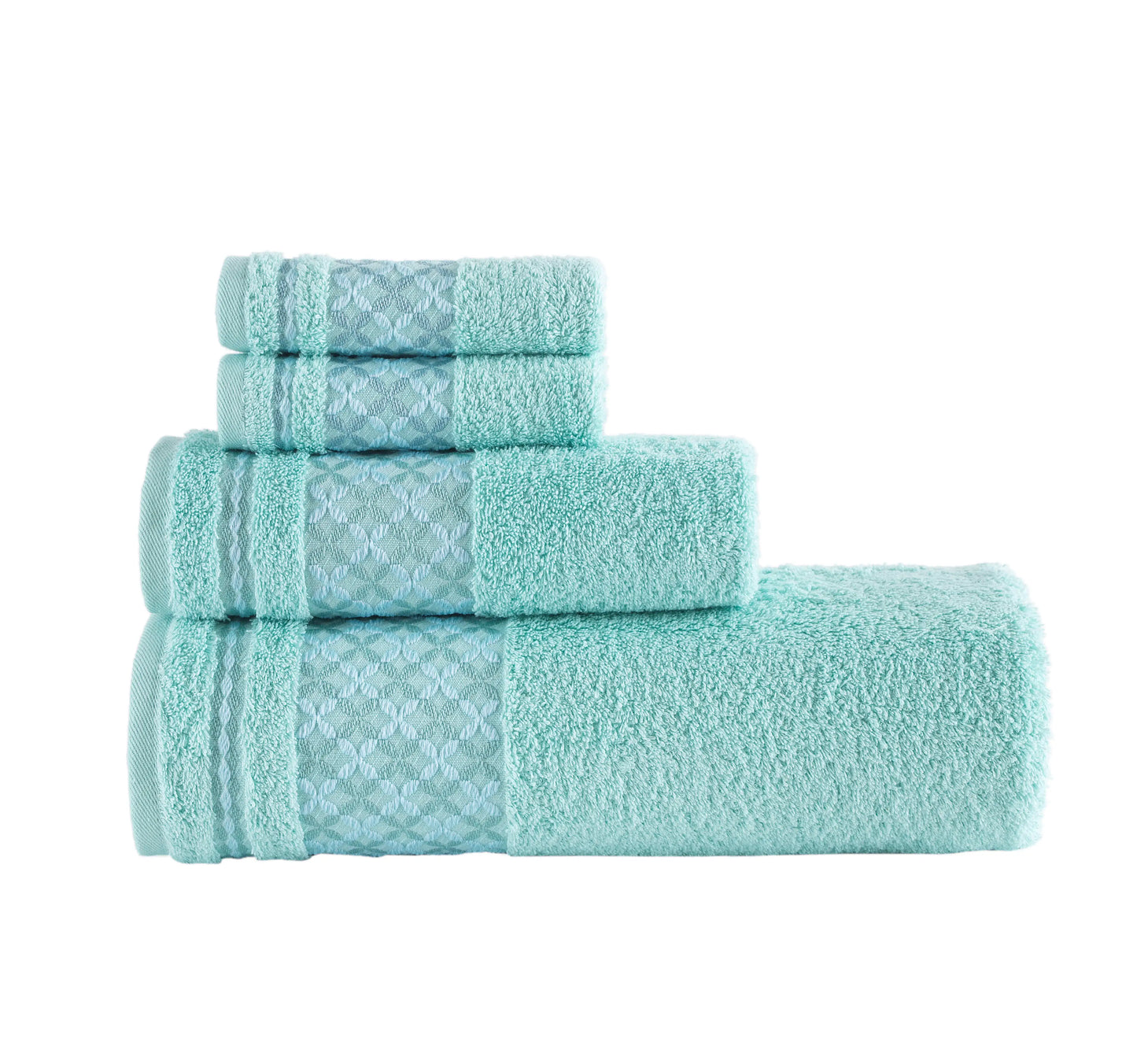 XXL Plaid Bath Towel/Sheet Set of 4 - 100% Turkish Cotton