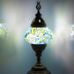 Turkish Moroccan Mosaic Glass Lamp Turquoise Circles